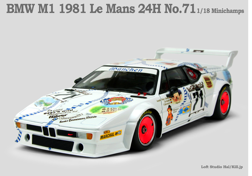 BMW M1 1981 Le Mans 24H No.71 1/18 Minichamps