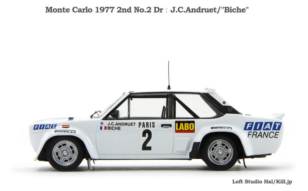 FIAT 131 ABARTH Monte Carlo 1977 2nd No.2 DrFJ.C.Andruet/"Biche"