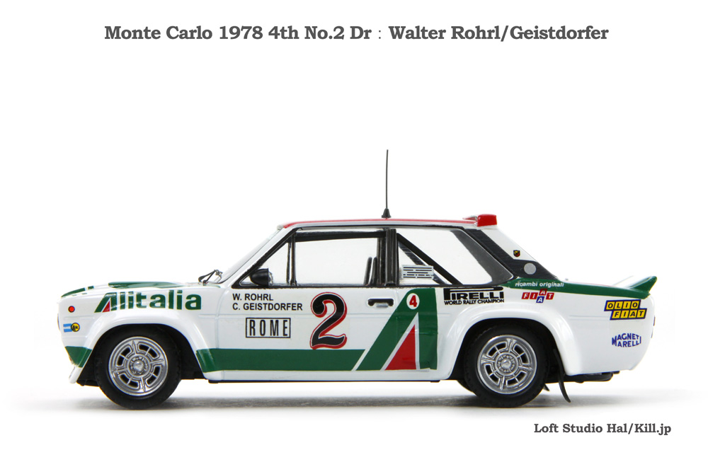 FIAT 131 ABARTH Monte Carlo 1978 4th No.2 DrFWalter Rohrl/Geistdorfer