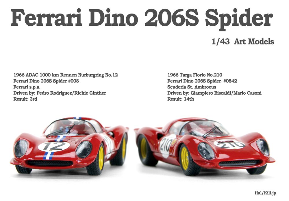 Ferrari Dino 206S Spider 1966 Art models 1/43