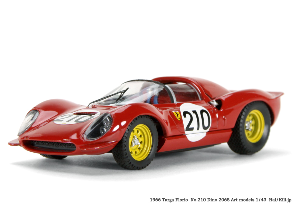 Ferrari Dino 206S Spider 1966 Targa Florio No.210 Art models 1/43