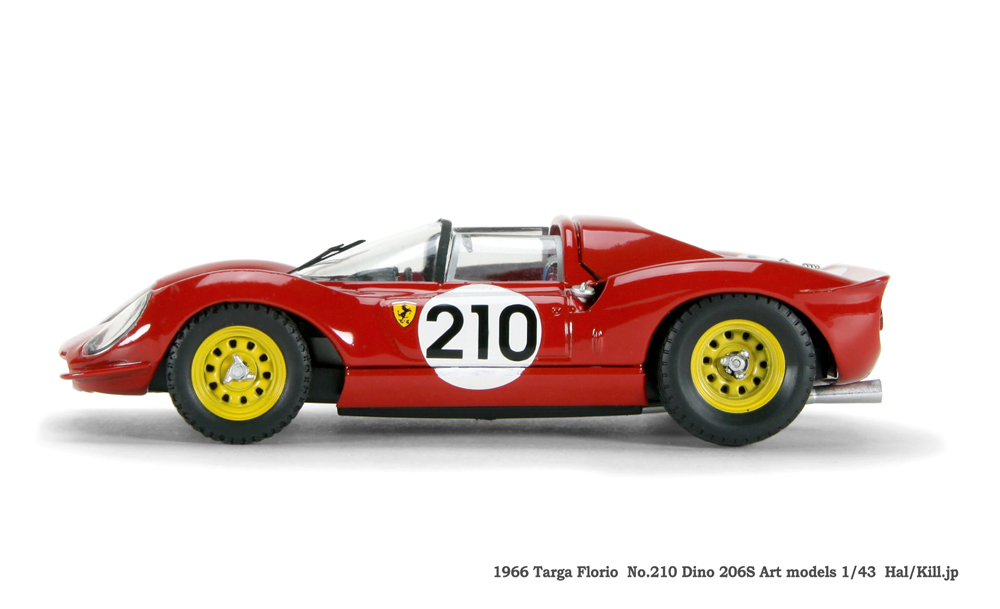 Ferrari Dino 206S Spider 1966 Targa Florio No.210 Art models 1/43