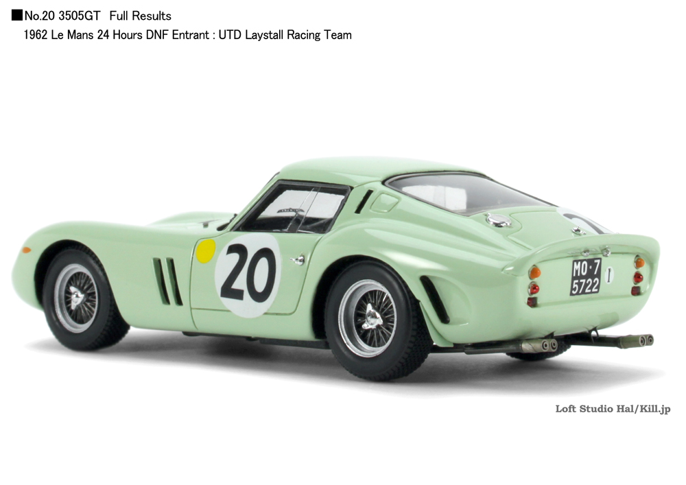 1962 Le Mans 24H No.20 3505GT Entrant : UTD Laystall Racing Team 1/43 Red Line