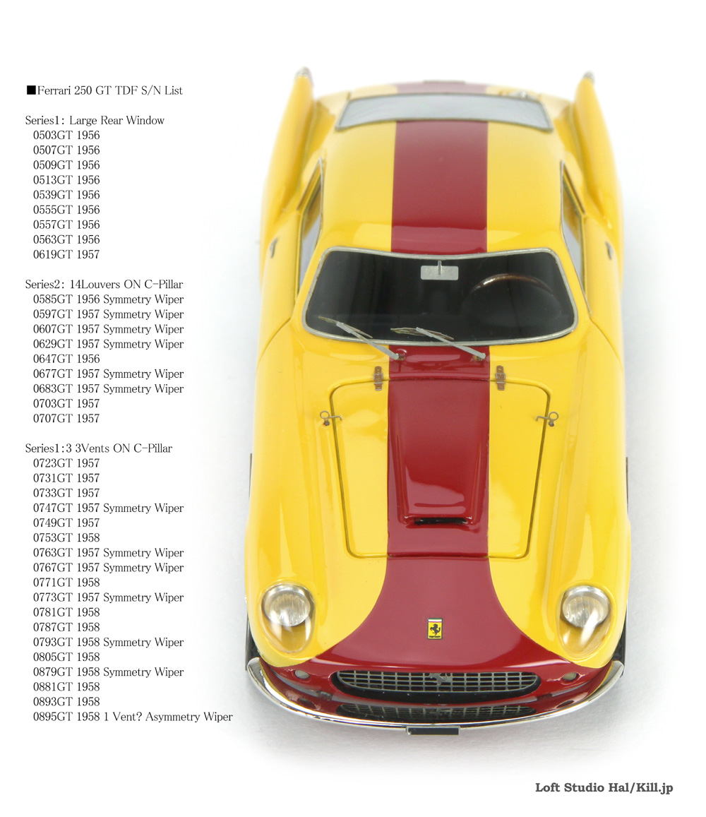 Ferrari 250 GT TDF Street 1958 Yellow&Red Ltd.150pcs BBR