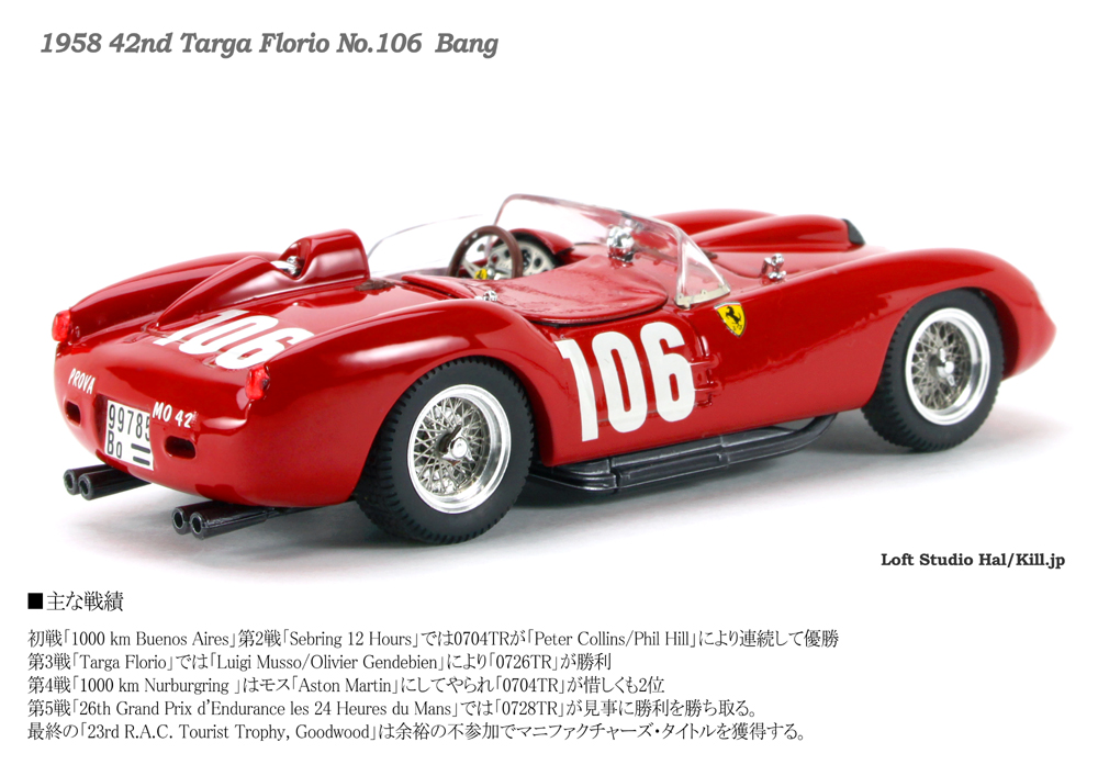 Ferrari	250 TR58 1/43 Bang/ixo