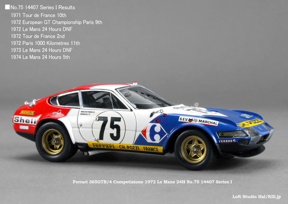 Ferrari 365GTB/4 Competizione 1972 Le Mans 24H No.75 14407 Series I 1/43 Red Line