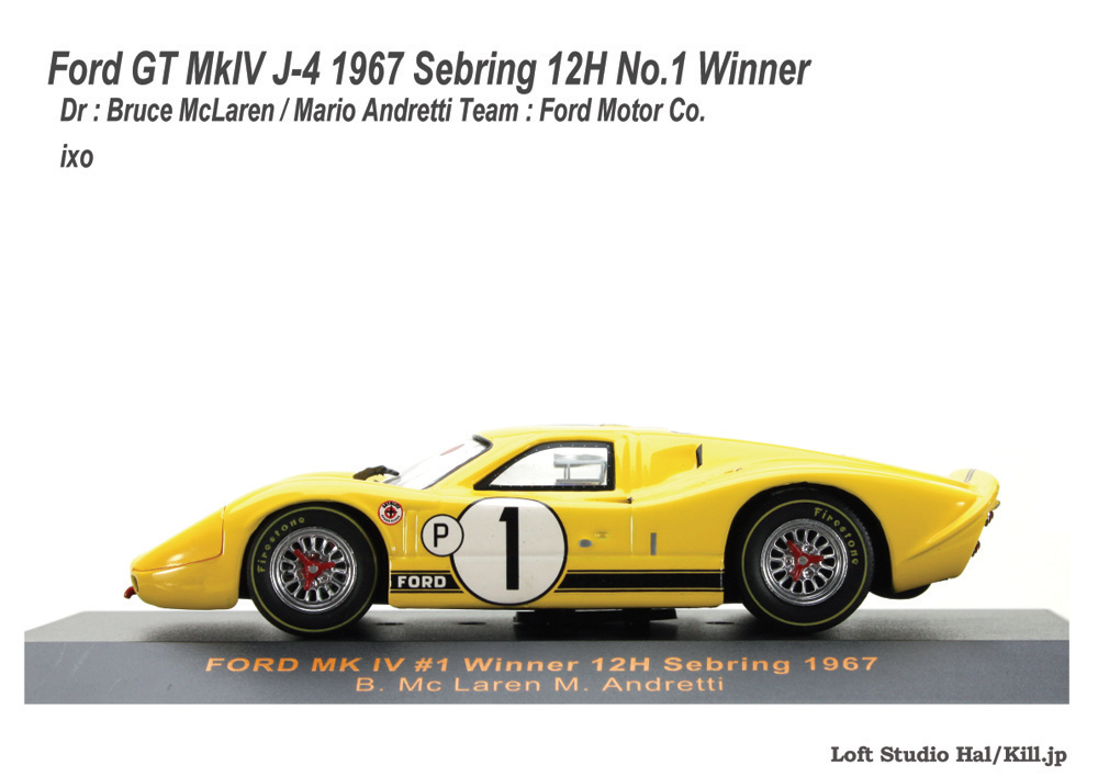 Ford GT MkIV J-4 1967 Sebring 12H No.1 Winner