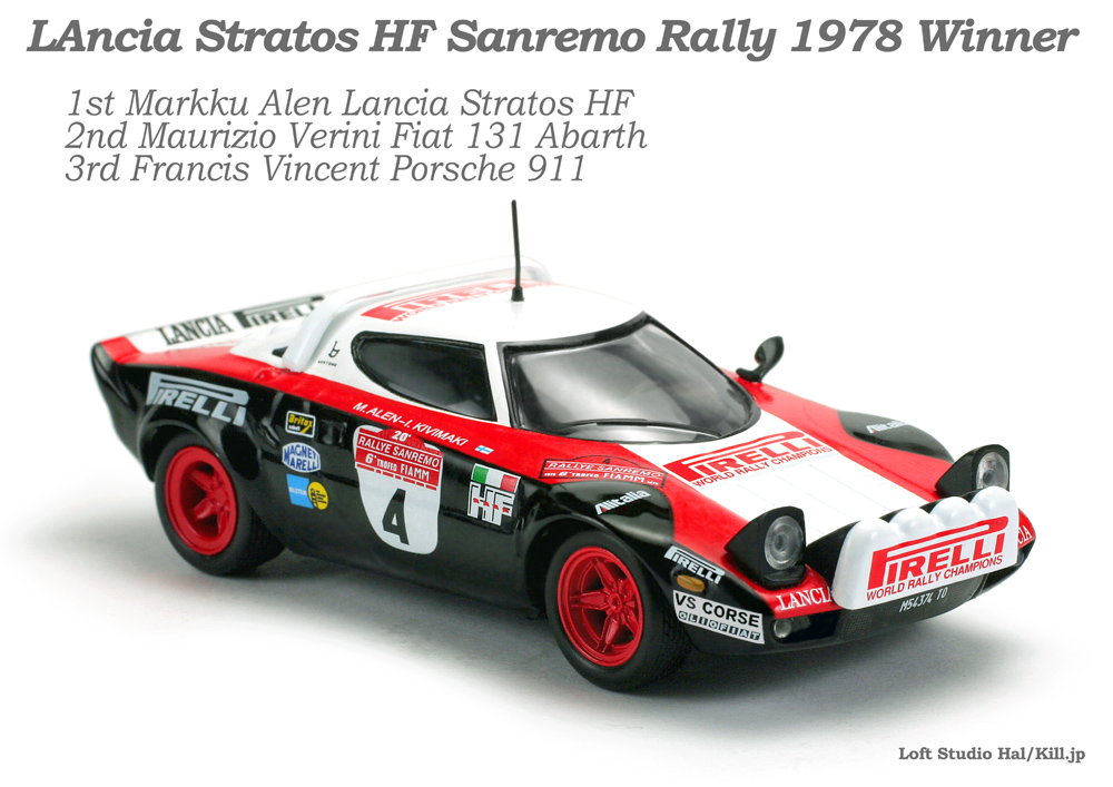 LAncia Stratos HF Sanremo Rally 1978 Winner Manufacturer obscurity 1/43