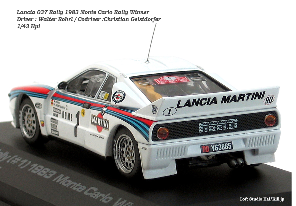 Lancia 037 Rally 1983 Monte Carlo Rally Winner 1/43 Hpi