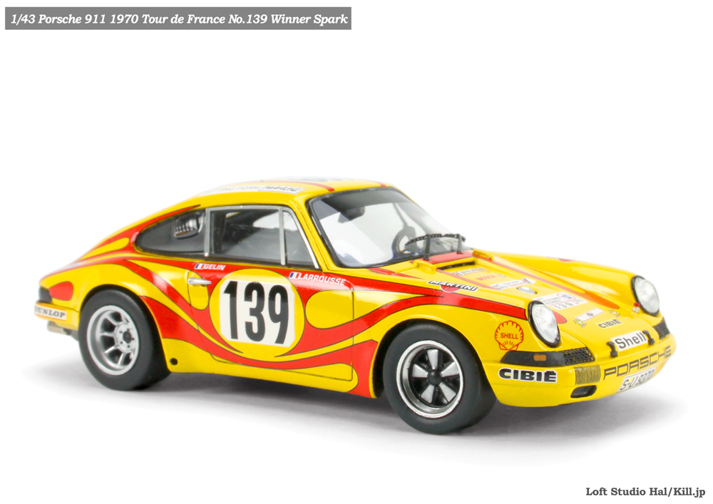 Porsche 911 S/T 2.3 1970 Tour de France No.139 Winner Chassis 911 030 0949 Spark 1/43