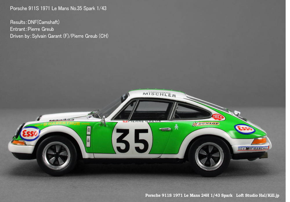 Porsche 911S 1971 Le Mans No.35 Spark 1/43