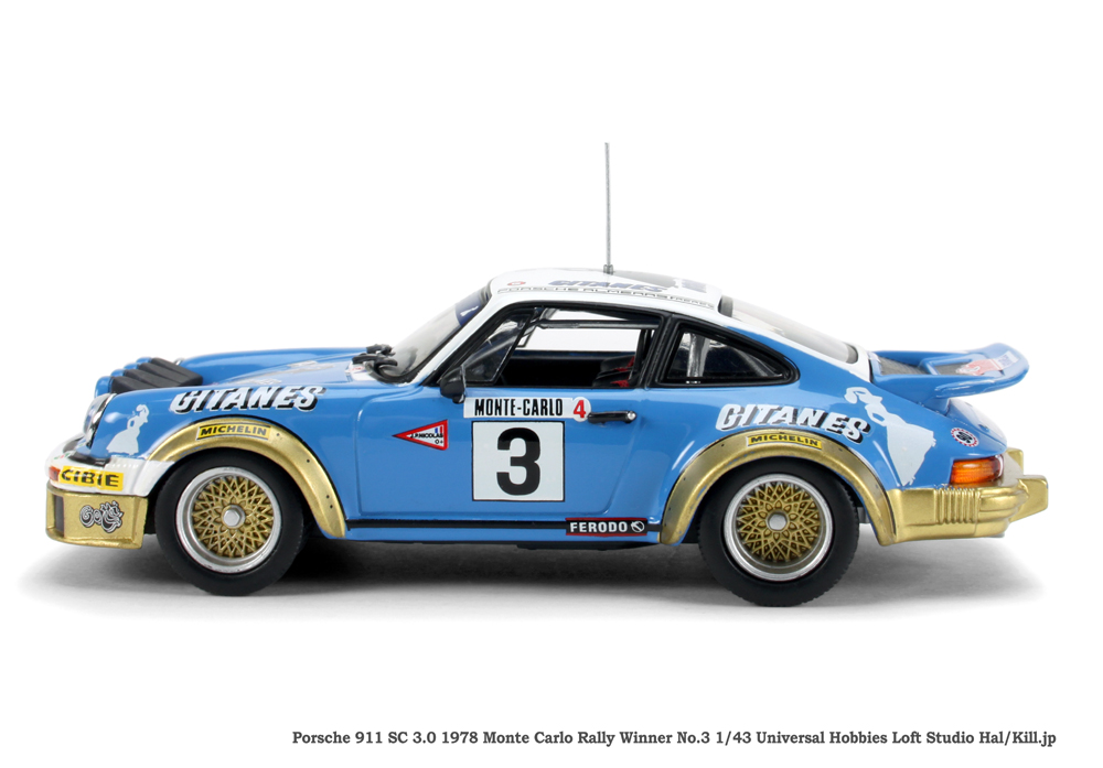 Porsche 911 Super Carrera 3.0 1978 Monte Carlo Rally Winner No.3 1/43 Universal Hobbies