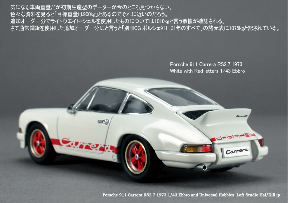Porsche 911 Carrera RS2.7 1973 White with red lettering