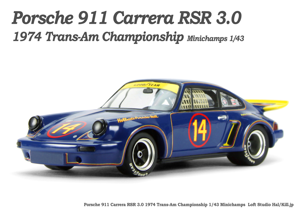 1/43 Porsche 911 Carrera RSR 3.0 1974 Trans-Am Championship Minichamps