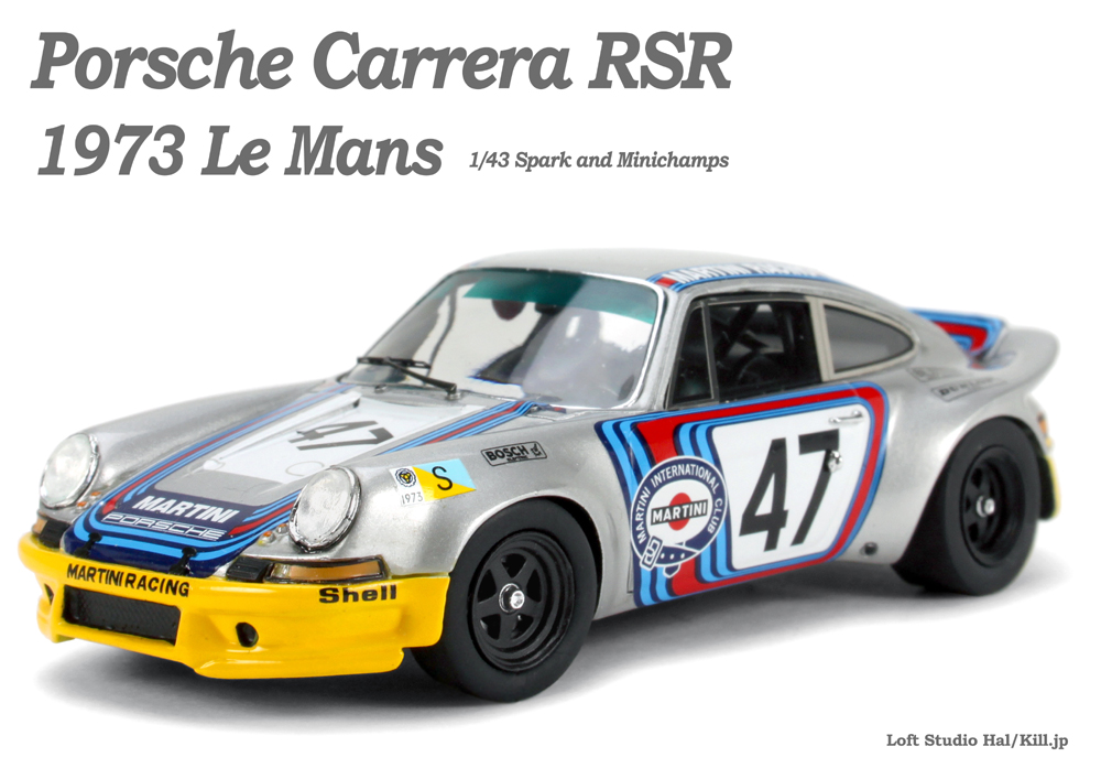 1973 Le Mans 24H Porsche Carrera RSR 1/43 Spark and Minichamps
