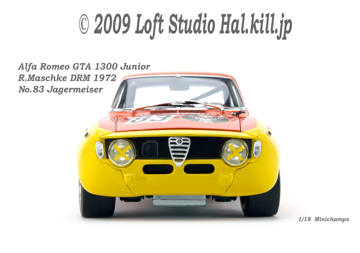 1/18 Alfa Romeo GTA 1300 Junior R.Maschke DRM 1972 No.83 Jagermeiser PMA