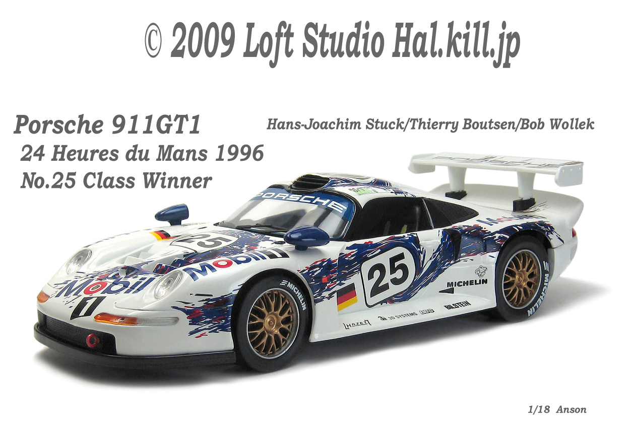 1/18 Porsche 911GT1 24 Heures du Mans 1996 No.25 Class Winner Anson