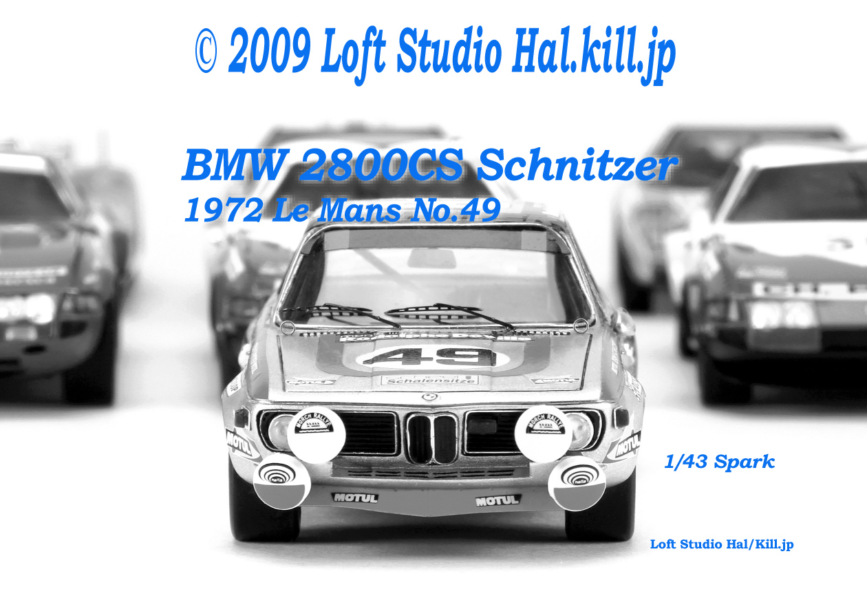1/43 BMW 2800CS Schnitzer 1972 Le Mans No.49 Spark