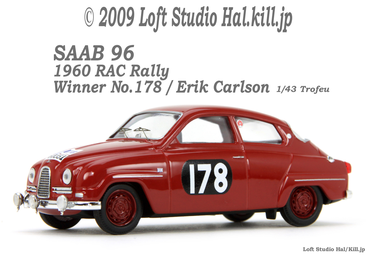 1/43 SAAB 96 1960 RAC Rally No.178 Winner Trofeu