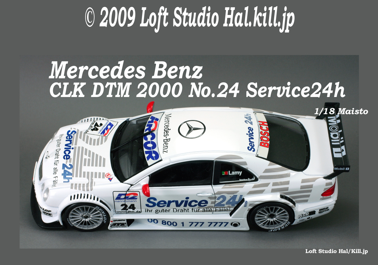 1/18 Mercedes Benz CLK DTM 2000 No.24 Service 24h Maisto