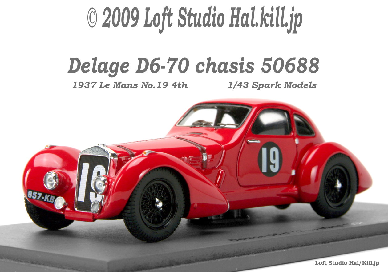 1/43 Delage D6-70 No.19 chasis 50688 Spark Model