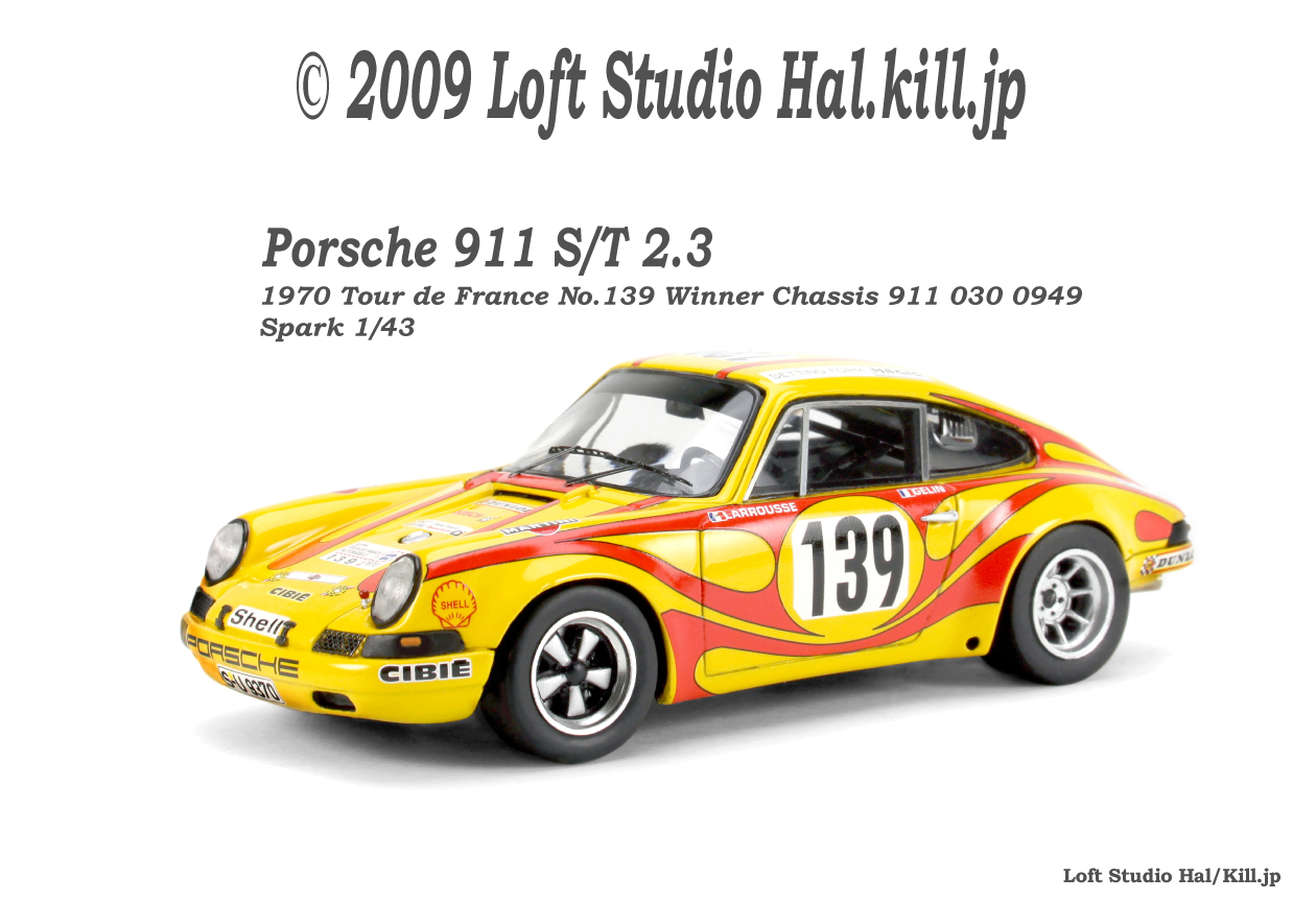 1/43 Porsche 911 1970 Tour de France No.139 Winner Spark