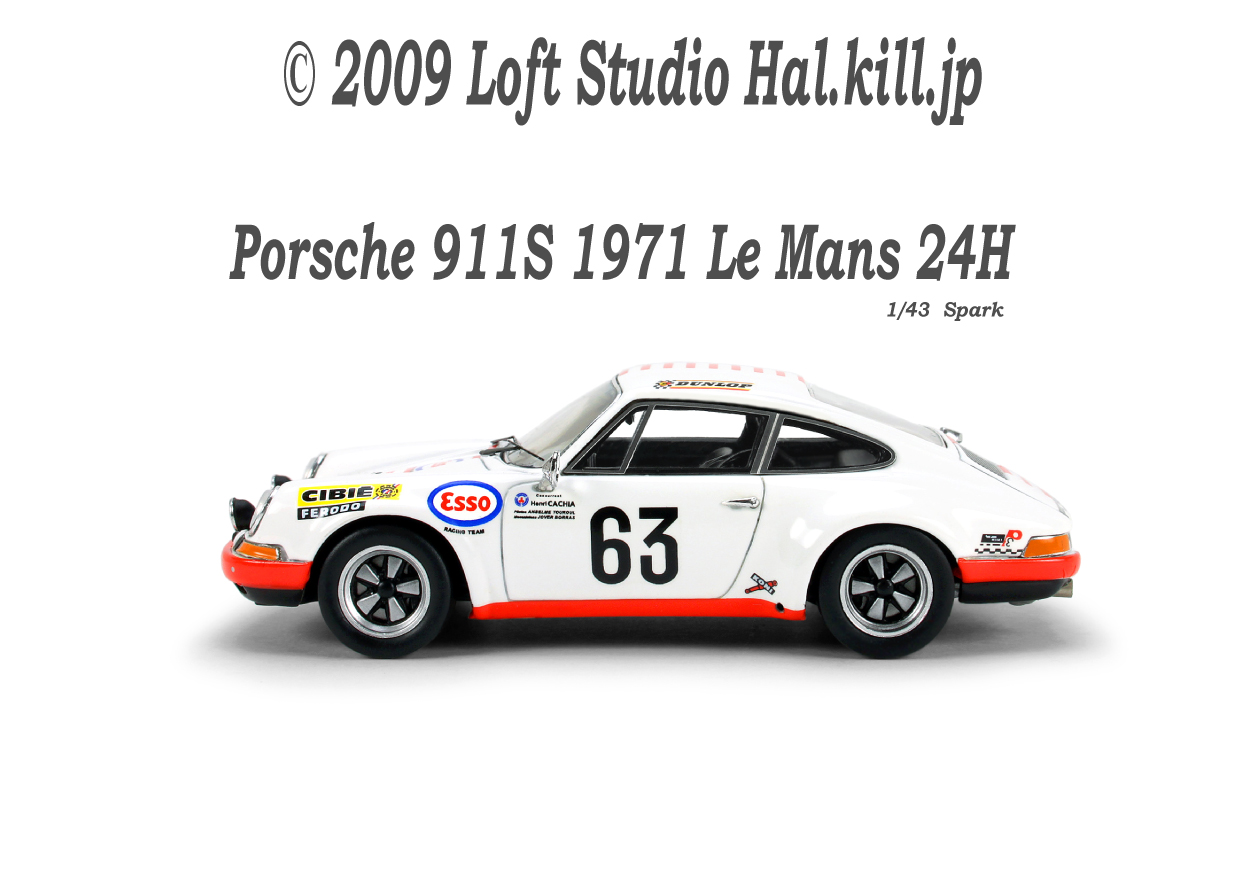 Porsche 911S 1971 Le Mans No.63 Spark 1/43