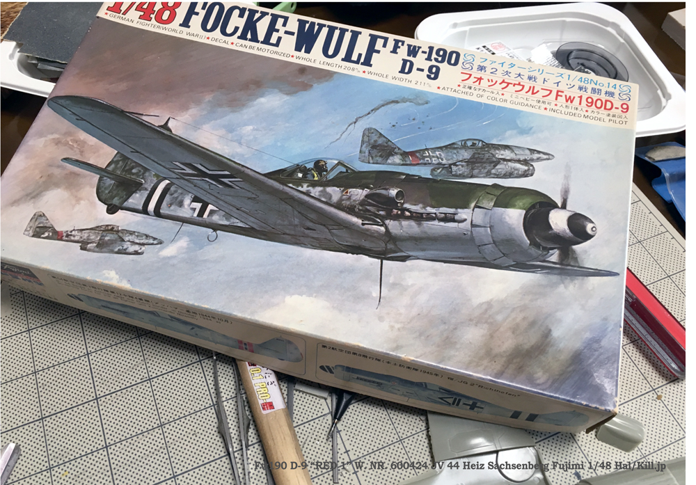 Fw190 D-9 gRED 1hJV 44 Heiz Sachsenberg Fujimi 1/48
